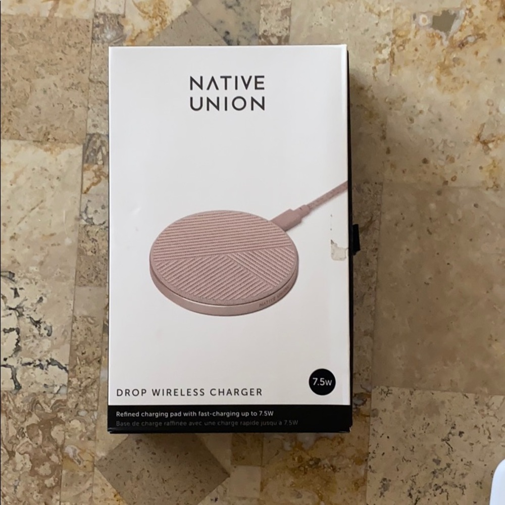 Native Union Drop Wireless Cordless Charger Pink